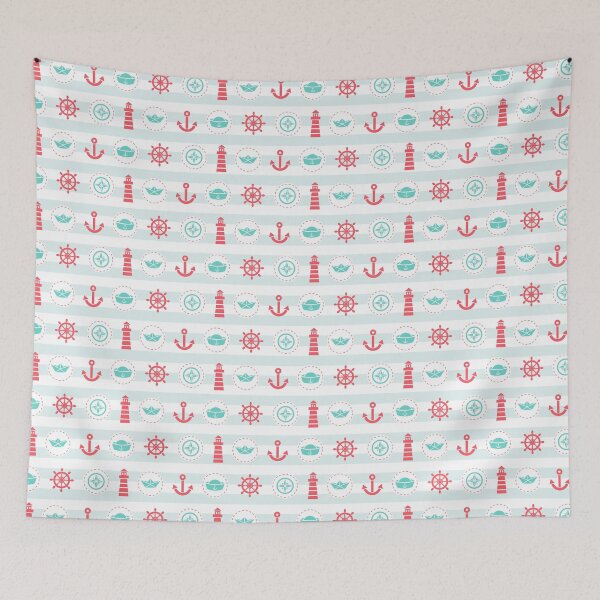 Item preview, Nautical Seamless Pattern designed and sold by TastefulDesigns.