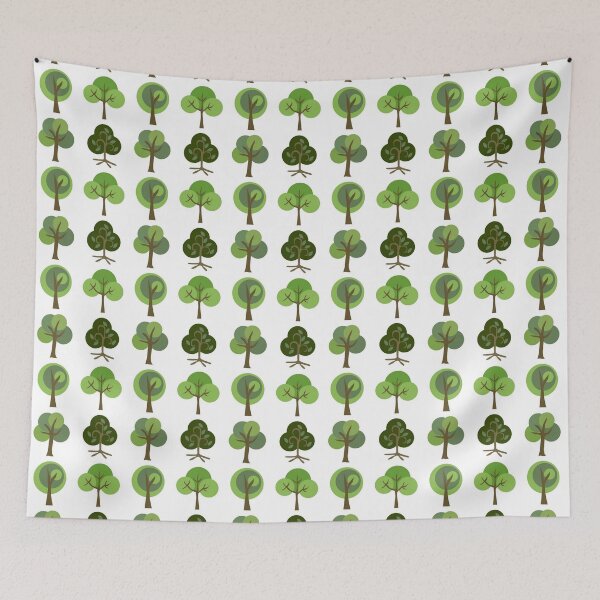 Item preview, Cute Retro Spring Trees designed and sold by pugmom4.