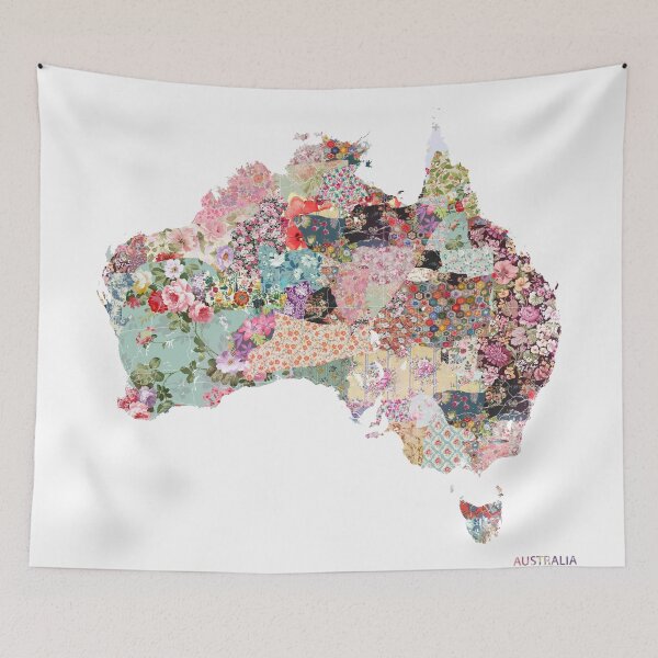Item preview, Australia map designed and sold by FlowersMaps.