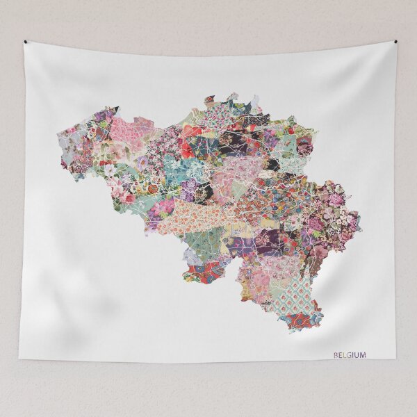 Item preview, Belgium map designed and sold by FlowersMaps.