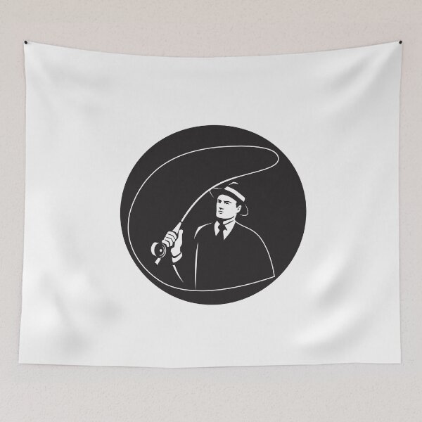 Item preview, Mobster Suit Tie Casting Fly Rod Circle Retro designed and sold by patrimonio.