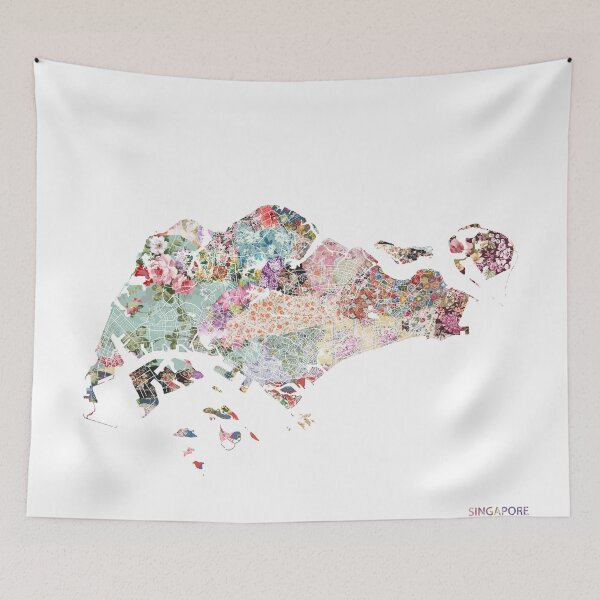 Item preview, Singapore map designed and sold by FlowersMaps.
