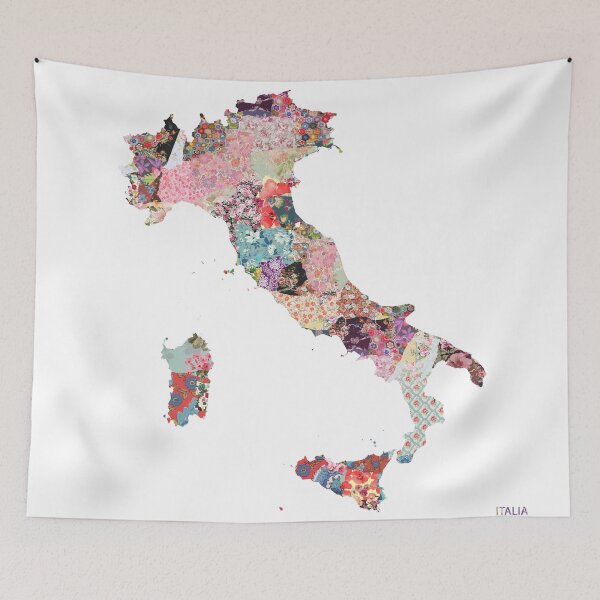 Item preview, Italia map designed and sold by FlowersMaps.