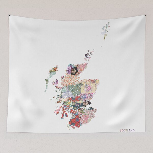 Item preview, Scotland map designed and sold by FlowersMaps.