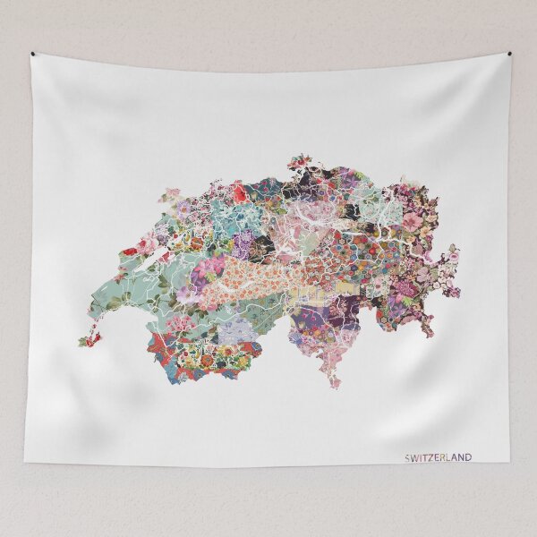 Item preview, Switzerland map designed and sold by FlowersMaps.