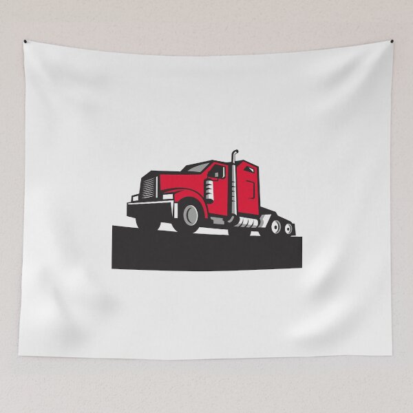 Item preview, Semi Truck Tractor Low Angle Retro designed and sold by patrimonio.