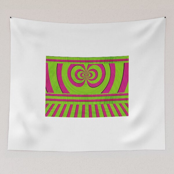 Item preview, Colorful pink and green ruled pattern designed and sold by ikshvaku.