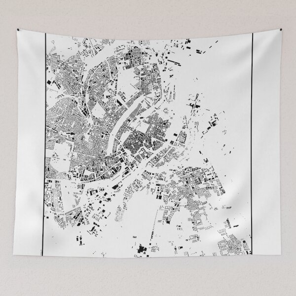 Item preview, Copenhagen Map Schwarzplan Only Buildings designed and sold by HubertRoguski.