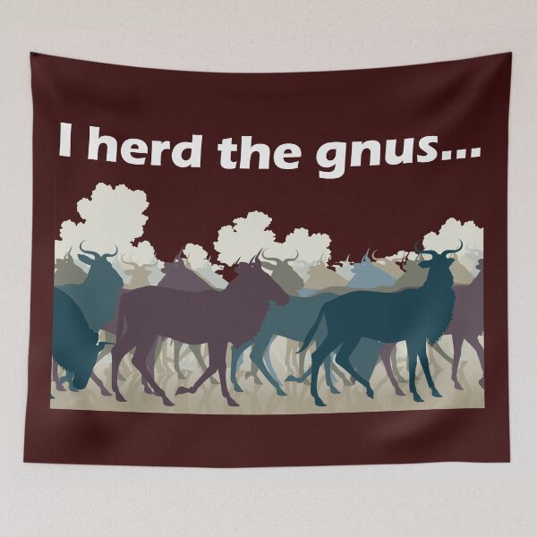 Item preview, I Herd The Gnus - Light Text designed and sold by lyricalshirts.
