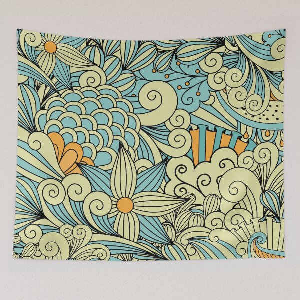 Item preview, Floral pattern green design designed and sold by mi-xo.