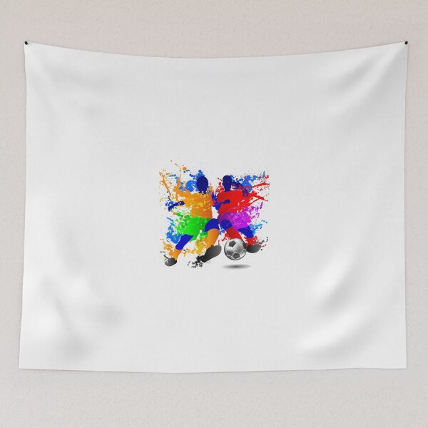 Item preview, Soccer players dribble paint splash designed and sold by lovingangela.