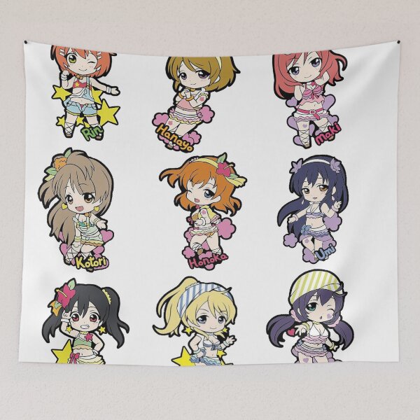 Item preview, Love Live! Natsuiro Egao 1 2 Jump Chibis Sticker Sheet designed and sold by FlareTheVulpix.