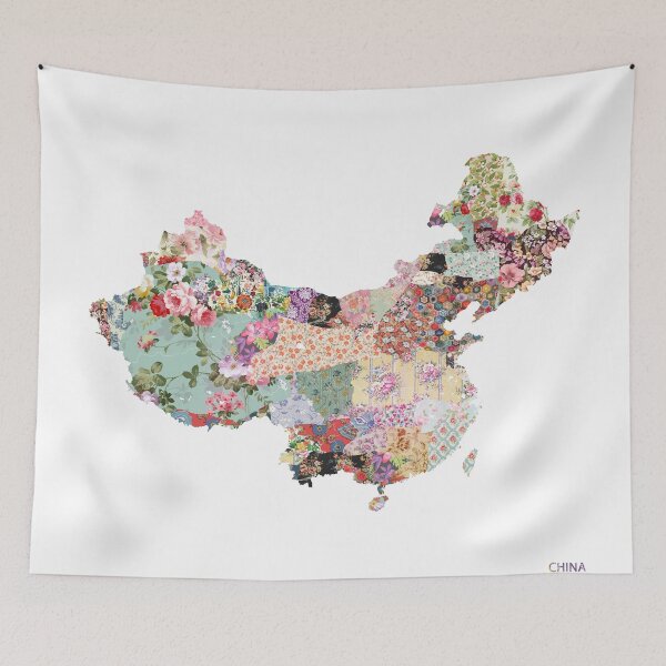 Item preview, China map designed and sold by FlowersMaps.