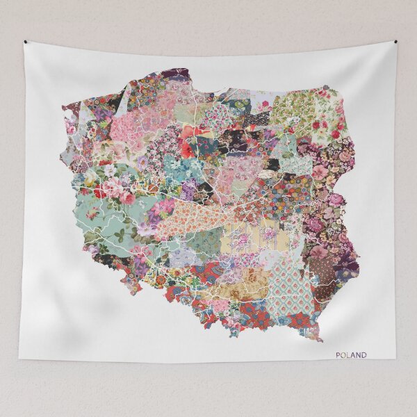 Item preview, Poland map designed and sold by FlowersMaps.