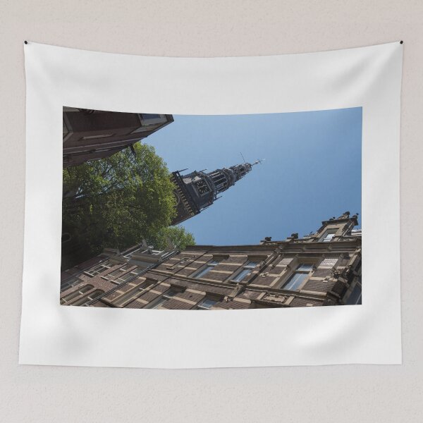 Item preview, Springtime Amsterdam - High Noon Church Clock - Right Horizontal designed and sold by Georgia Mizuleva.