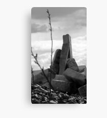 abandoned concrete railway sleepers Canvas Print