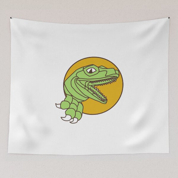 Item preview, Raptor Head Breaking Out Wall Circle Drawing designed and sold by patrimonio.
