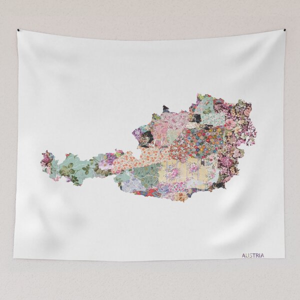 Item preview, Austria map designed and sold by FlowersMaps.
