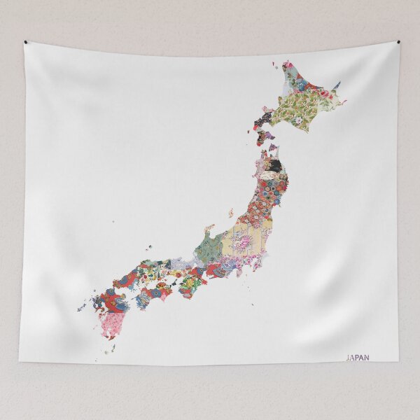 Item preview, Japan map designed and sold by FlowersMaps.