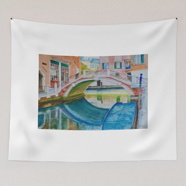 Item preview, Venice Sunlit Canal and Bridge designed and sold by Dai Wynn Fine Art.