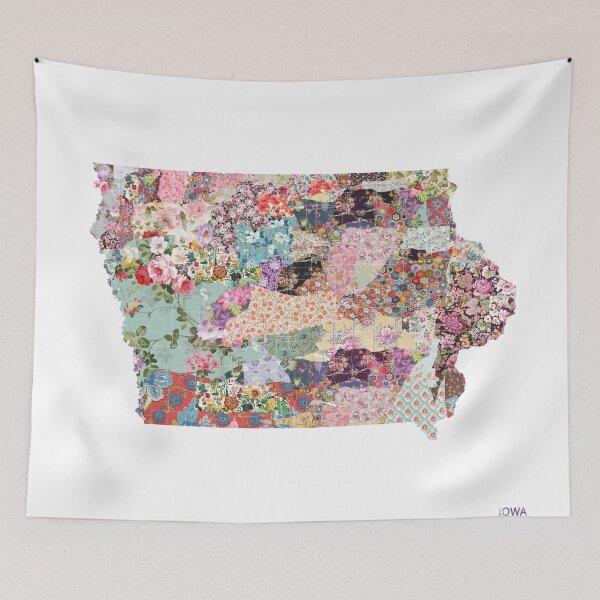 Item preview, Iowa map designed and sold by FlowersMaps.