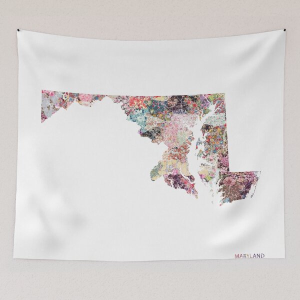 Item preview, Maryland map designed and sold by FlowersMaps.