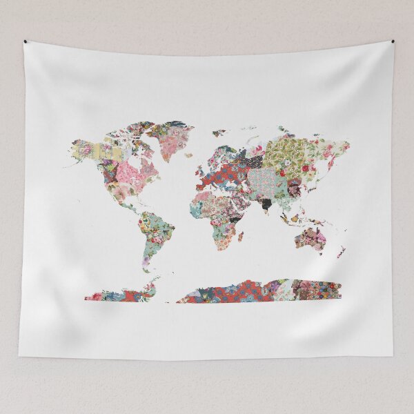 Item preview, World map designed and sold by FlowersMaps.