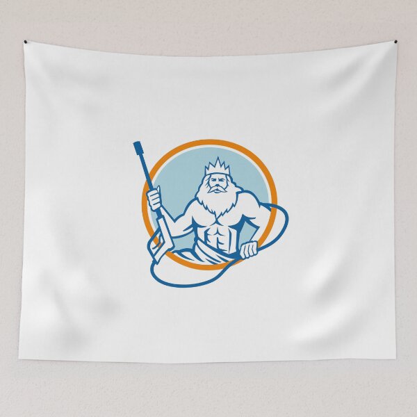 Item preview, Neptune Water Blaster Circle Retro designed and sold by patrimonio.