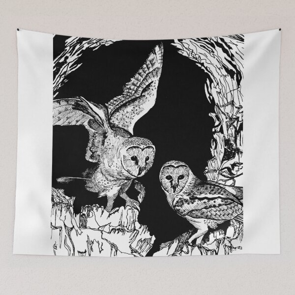 Item preview, Owls in Ink by Anthea M designed and sold by ArtByAntheaM.