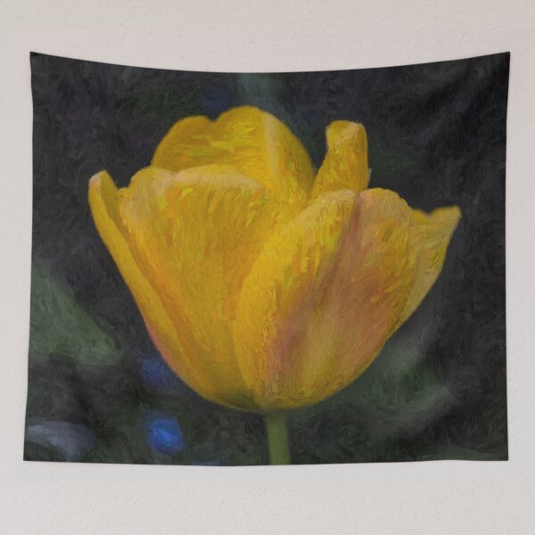 Item preview, Yellow Tulip Oil Painting Effect designed and sold by Allenart_UK.