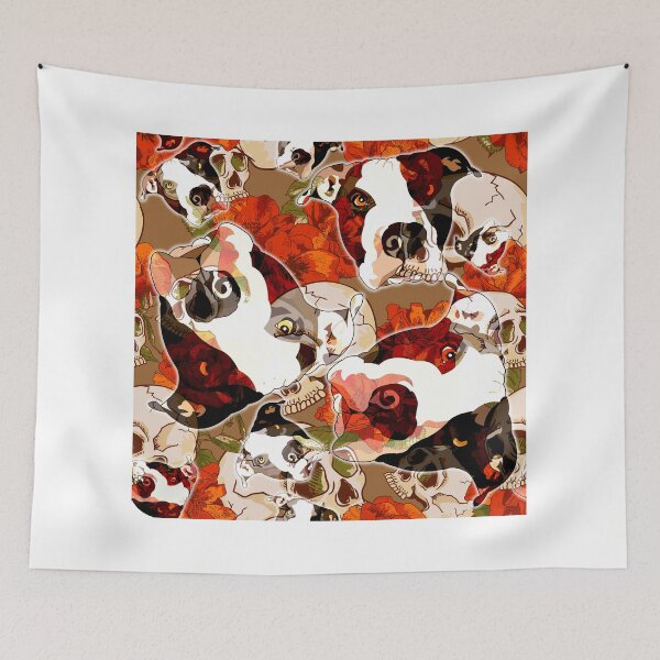 Item preview, Flowers, Skulls, and Pibbles designed and sold by Bad Doggie Designs.