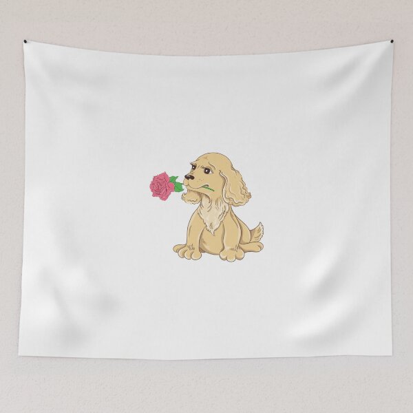 Item preview, Lovely dog with rose designed and sold by mishamisha.