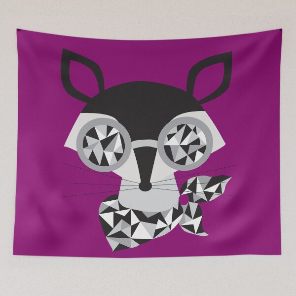 Item preview, Fox With Kaleidoscope Glasses designed and sold by peacockcards.
