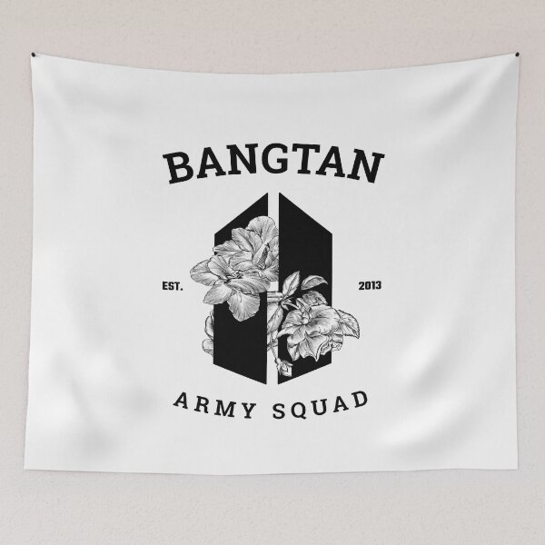 Item preview, Bangtan Army Squad - White Floral designed and sold by NeptuneDesigns.