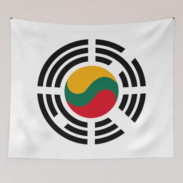 Item preview, Korean Lithuanian Multinational Patriot Flag Series designed and sold by Carbon-Fibre Media.
