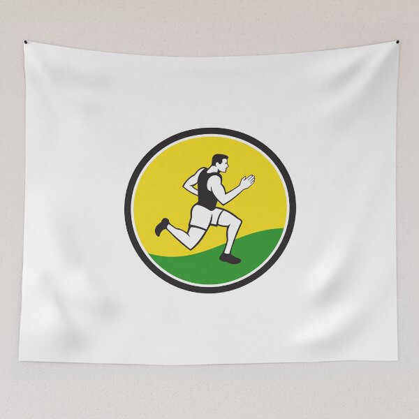 Item preview, Marathon Runner Circle Retro designed and sold by patrimonio.