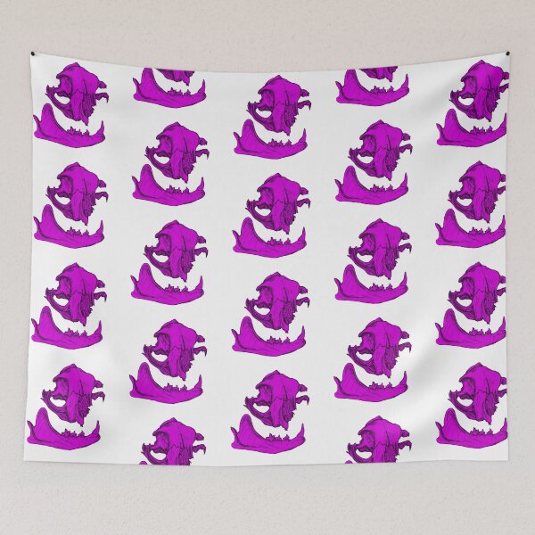 Item preview, Cat Skull 3 (magenta/fuchsia) designed and sold by LuxeHurricane.