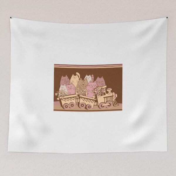 Item preview, Amusing cartoon toy train cats design designed and sold by josieburden.
