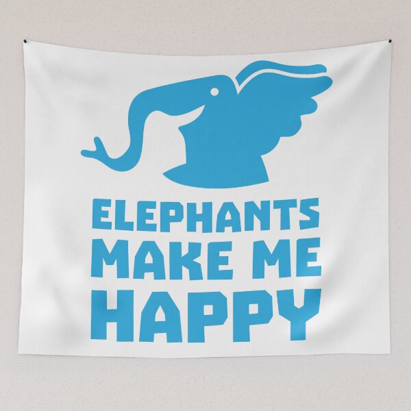 Item preview, Elephants make me happy designed and sold by jazzydevil.