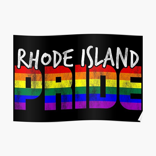 "Rhode Island Pride LGBT Flag" Poster by valador Redbubble