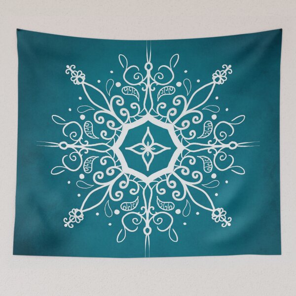 Item preview, Mandala Teal and White designed and sold by Patricia Lintner.