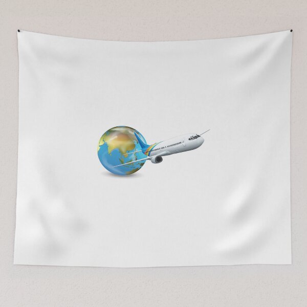 Item preview, World transport design with globe and plane designed and sold by lovingangela.