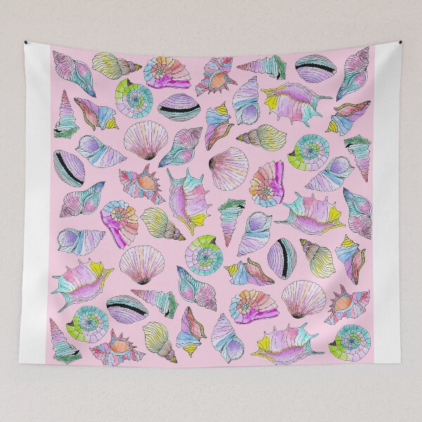 Item preview, Summer Seashells in Girly Painted Watercolor Paint designed and sold by Blkstrawberry.