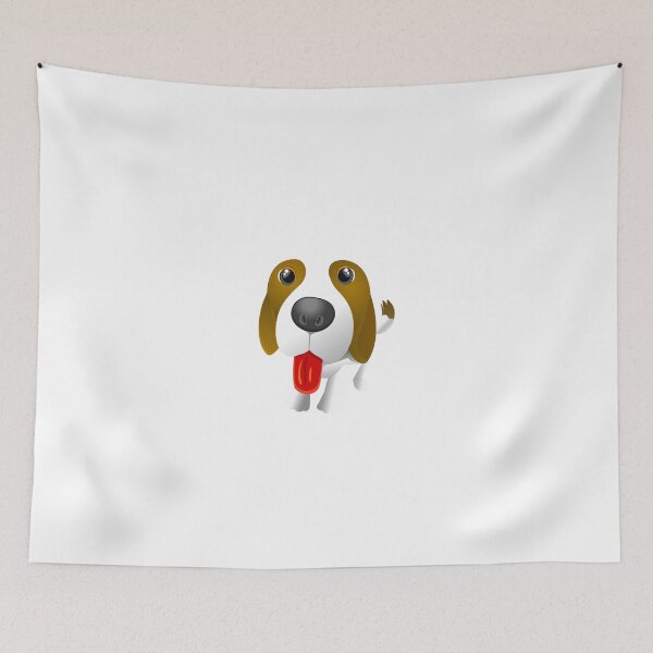 Item preview, cartoon dog showing tongue designed and sold by mishamisha.