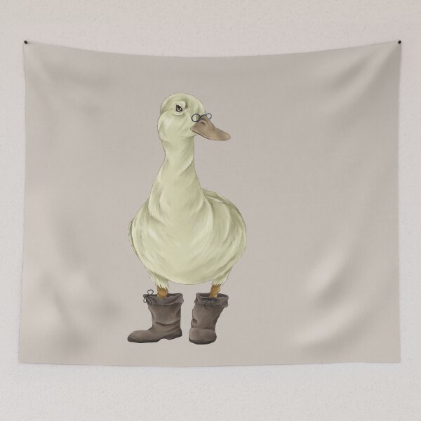 Item preview, duck in boots designed and sold by Devonbusbyart.