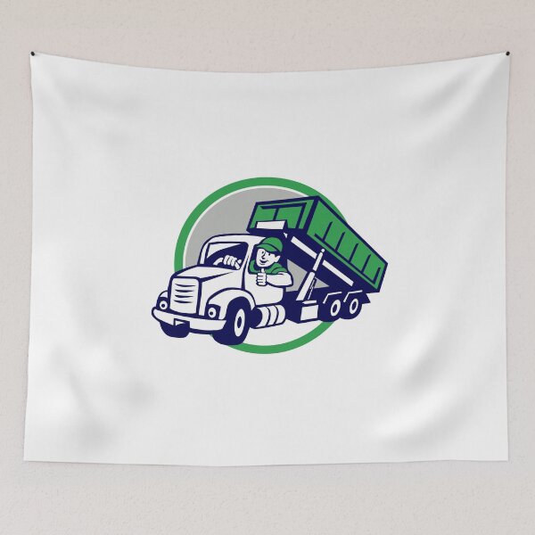 Item preview, Roll-Off Bin Truck Driver Thumbs Up Circle Cartoon designed and sold by patrimonio.