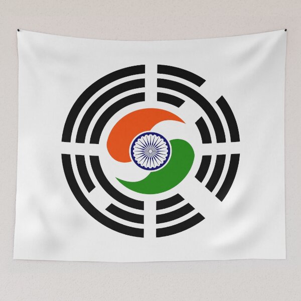 Item preview, Korean Indian Multinational Patriot Flag Series designed and sold by Carbon-Fibre Media.