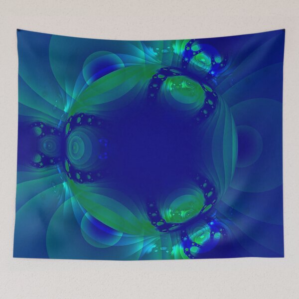 Item preview, Blue Green Globe Luminescent Fractal  designed and sold by traceyeverart.