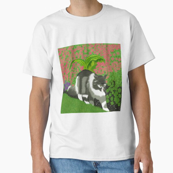 Cat In The Garden Classic T-Shirt