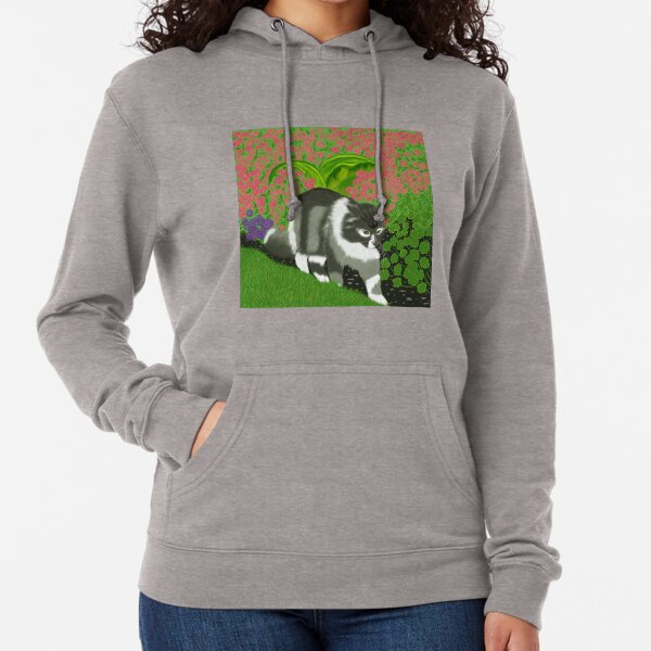 Cat In The Garden Lightweight Hoodie